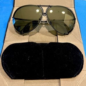 Porsche Designs P8478 D Matte Black Frame Titanium 60mm Lens Sunglasses